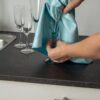 Microfiber kitchen tea towel for drying