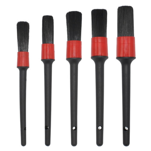 5 pc auto detailing brush set for wheel & interior cleaning