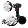 Drill brush set of 4 with white soft fibers