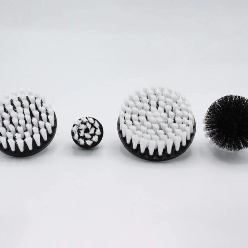 Drill brush set of 4 with white soft fibers