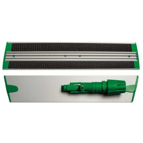 Aluminium velcro flat mop head green