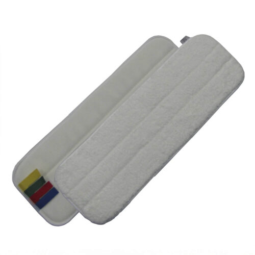 Microfiber mop with velcro and color coding, white